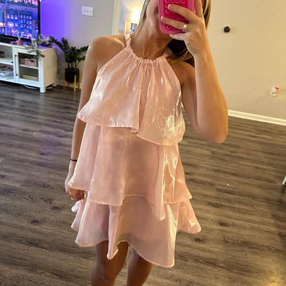 Pink Ruffle Dress - Picture 2 of 3